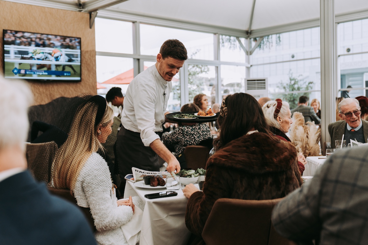 Race day lunch table at Gaucho Epsom Downs pop-up