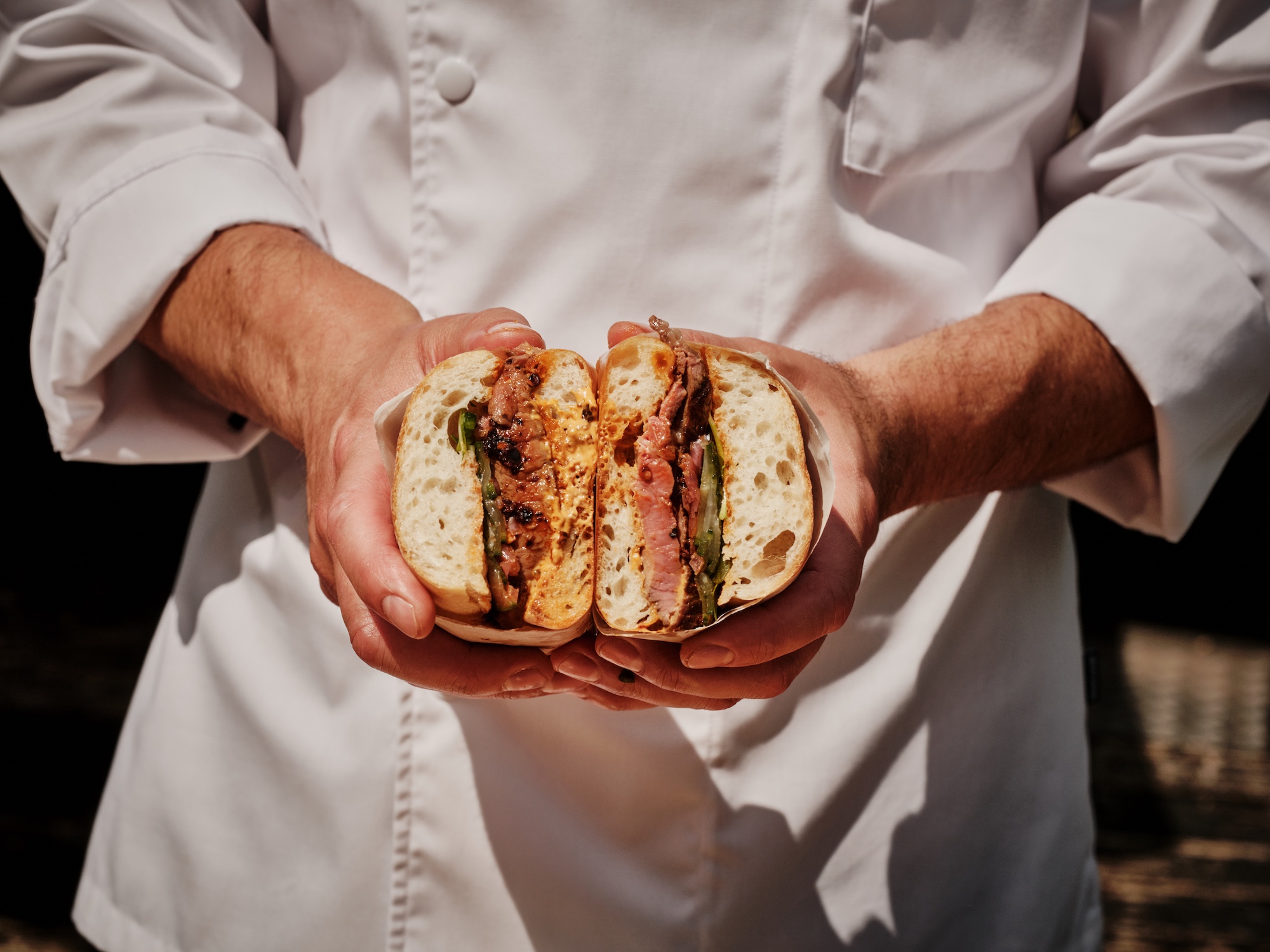 Gaucho £10 steak sandwich with fries in grilled ciabatta