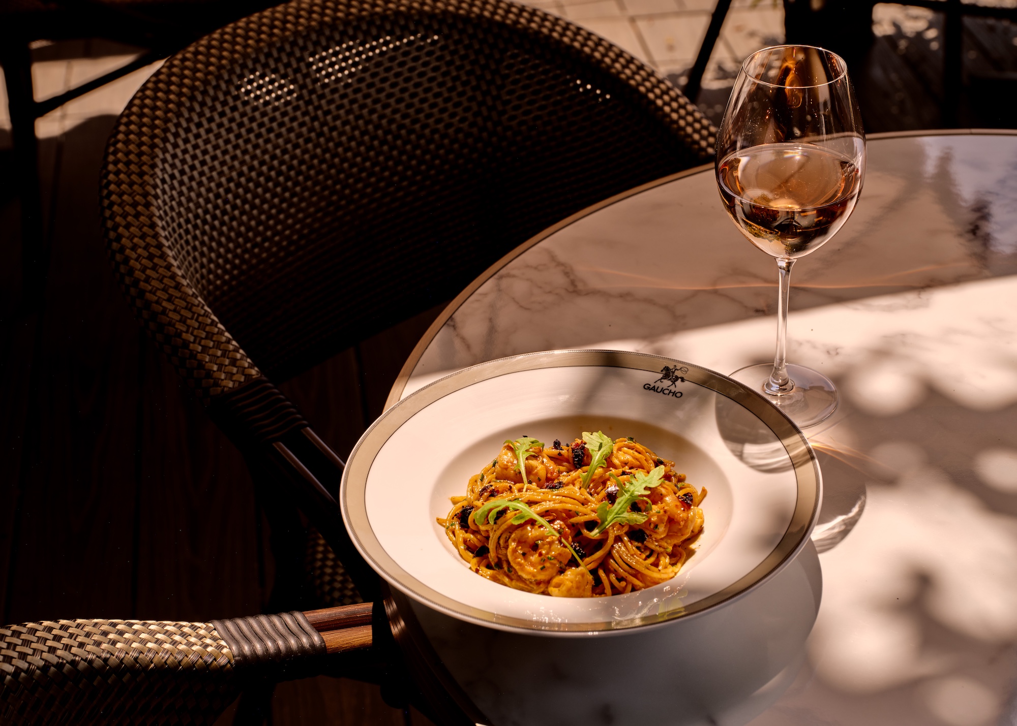 King prawn and lobster cream linguine from the Gaucho Ten lunch menu